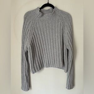 American Eagle Grey Ribbed Sweater Size XL